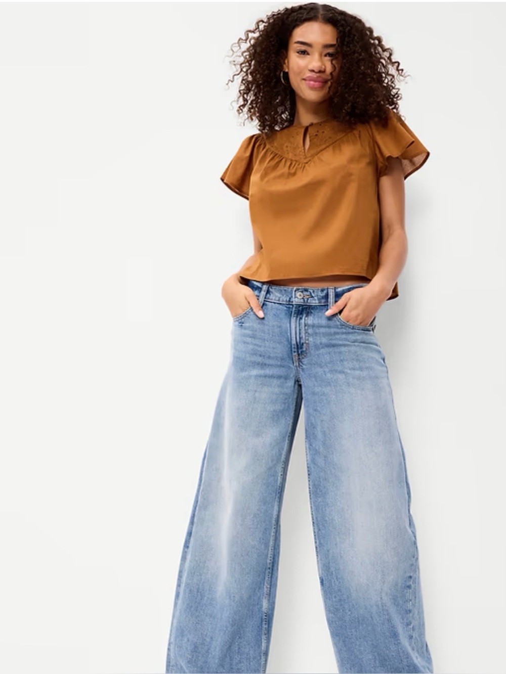 Old Navy Flutter Sleeve Blouse